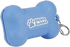 Kibble Bubble Dog Treat Pouch,Silicone Small Training Bag,Portable Outdoor Waterproof Pet Snack Bag,Bone,Blue