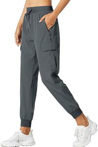 FEEKENFOO Qucik Dry Pants Women Water Resistant Sun Protection UV UPF SPF Hiking Rain Waterproof, Grey, XXL