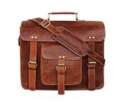 13" Brown small Leather messenger b