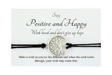 Lucor Inspirational Gift,Positive Thinking Gift,Best Friend Friendship Gift,Tree of Life Wish String Bracelet,Birthday Christmas Gifts(Turquoise)