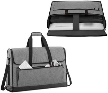 Trunab Monitor Carrying Case 24 Inch Padded Travel Bag Hold Up to 2 LCD Screens/TVs, Not Compatible with iMac or All-in-One Computer, with Accessories Pocket (Grey)