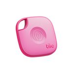 Tile by Life360 Mate (2024) Bluetooth Tracker, Keys Finder and Item Locator for Keys, Bags and More. Phone Finder. Both iOS and Android Compatible. 1-Pack (Pink Punch)