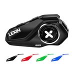 LEXIN G2P Motorcycle Helmet Communication Systems, Group Bluetooth Intercom Headset, FM Radio/6 Shells/Universal Pairing/Private Talk/Noise Cancellation, Fit for Snowmobile/ATV, 1 Pack
