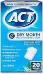 ACT Dry Mouth Moisturizing Gum with Xylitol, Sugar-Free Soothing Mint, 20 Pieces Sugar-Free Dry Mouth Gum