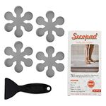 Secopad Bathtub Stickers Non-Slip, 24 PCS Safety Shower Treads Adhesive Appliques with Premium Scraper (Gray)