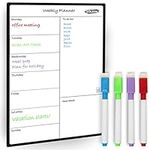 SOLSTM Magnetic Weekly Planner for Fridge - A3 Weekly Planner Whiteboard, Family Meal Planner Board & Kitchen Whiteboard for Shopping/To Do Lists, Daily Tasks, Reminders & More - With 4 Dry Erase Pens