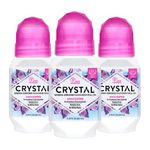 Crystal Mineral Deodorant Roll-On, Unscented, 2.25 fl oz (Pack of 3)