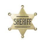 Venzina® Star Badge Lapel Pin Sheriff Badge Star Pins Brooch 2.6in Zinc Alloy Cowboy Hat Badge Kids Rewards Gift for Veterans Day Theme Party Costume Decor