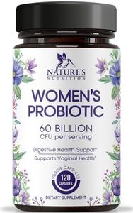 Women’s Probiotics 50 Billion CFU Guaranteed, Vegan Probiotic Strains, Supports Womens Digestive, Immune, Vaginal, & Urinary Health, Delayed Release, No Soy Gluten Nature's Probiotic - 120 Capsules