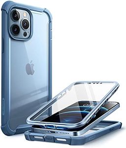 i-Blason Ares Case for iPhone 13 Pro 6.1 inches (2021 Release), Dual Layer Rugged Clear Bumper Case with Built-in Screen Protector (Azure)