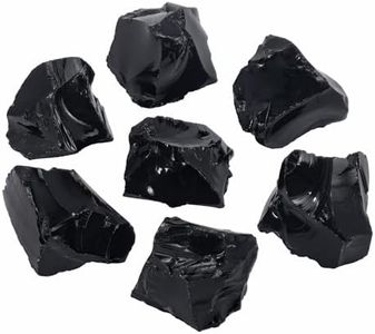 Nvzi Raw Black Obsidian Stone Bulk, Real Gemstones and Crystals, Rocks and Minerals, Healing Crystals, Quartz Crystals and Healing Stones, Cuarzos Originales De Energia Y Piedras(464g)