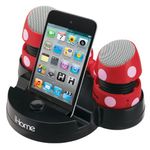 eKids Minnie Rechargeable Mini Stereo Speakers for iPods, Laptops and iPhones, by iHome - DM-M793