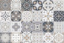 24 PCS Peel and Stick Tile Stickers, HOLENGS Waterproof Moroccan Style Decorative Self Adhesive Wallcovering, Wall Floor Decals for Bathroom Kitchen Backsplash Furniture Stairs5.9x5.9 in (Grey)