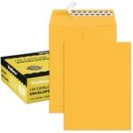 ValBox 10x13 Self Seal Security Catalog Envelopes 150 Packs Brown Kraft Large Envelopes with Peel and Seal Flap for Mailing, Organizing and Storage