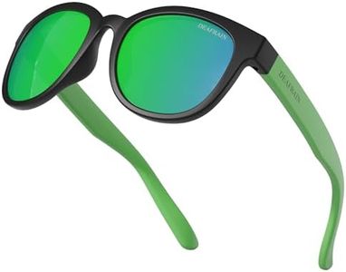DEAFRAIN Boys Sunglasses for Kids Polarized Girls Child Youth Teen Junior Glasses For Baseball Cycling Running
