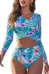 ATTRACO Long Sleeve Swimsuit Women 