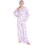 Disney Stitch Girls PJs for Kids Teenagers - 2 Piece Long Girls Pyjamas Breathable Lounge Wear 7-14 - Years Stitch Gifts (Pink, 7-8 Years)