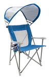 GCI Outdoor Waterside SunShade Captain's Beach Chair & Outdoor Camping Chair With Canopy