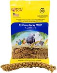 Birds LOVE Economy & Thin Special Spray Millet GMO-Free (No Stems Only Edible Tops) for Birds Cockatiel Lovebird Parakeet Finch Canary All Parrots Healthy Treat - 7oz