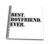 3dRose db_151478_1 Best Boyfriend Ever-Fun Romantic Love Dating Gifts for Him-for Anniversary or Valentines Day-Drawing Book, 8 by 8-Inch