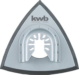 kwb Piastra di levigatura Multitool per levigatrice Delta, incl. attacco Multitool, Quick Stick, ideale per la levigatura di legno, metallo e argento