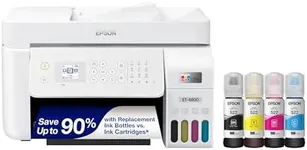 Epson EcoTank ET-4800 Wireless Color All-in-One Cartridge-Free Supertank Printer with Scanner, Copier, Fax, ADF and Ethernet – Ideal for Your Home Office