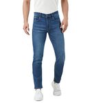 INKD Men's Stretchable Regular Fit Jeans (INDIGO - Marine Blue, 32)