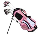 Sephlin - Lady E Girls Pink Right Hand 6 PCS Golf Clubs Set & Golf Bag Ages 3-6