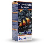 NT Labs Aquarium Anti - White Spot and Fungus, Treats White Spot, Protozoan Parasites and Fungal Growths, Relieves Irritation, 7 - Day Treatment, Non - Toxic (100 ml)