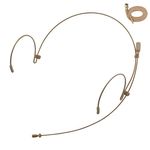 J K Professional Headset Headworn Earhook Microphone MIC-J 071S Compatible with Audio Technica Wireless Transmitters - Hirose 4pin Detachable Plug