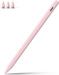 Pencil for Apple iPad 2018-2025, 13 Mins Fast Charge Stylus Pen for iPad Air 3/4/5/M2/M3, iPad Pro 11"/12.9"/M4, iPad mini 5/6, iPad 6/7/8/9/10/11 (Pink) with Palm Rejection, Tilt Sensitivity