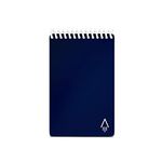Rocketbook Reusable Digital Notebook - Smart Notepad A6 Blue - Wirebound Note Book To Do List Pad, Dotted Paper with Frixion Erasable Pen and Wipe, Office Gadget with Rocketbook App Reduce Paper Waste