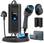 bokman EV Charger Type 2 to 3 Pin Plug, 5M / 2.99kW / 13A / IP65 Waterproof, Electric Car Charger with LED Indicators with Carry Bag & Microfiber Towel