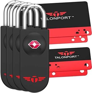 Keyless TSA Approved Luggage Locks with Lifetime Card Keys & No Combo to Forget (4 Pack)