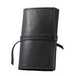 Rubis 4-Piece Manicure Set for Men and Women with Black Leather Case, Includes Tweezers, Nail Clippers, Nail Scissors, and Nail File, Made In Switzerland