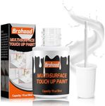 Brohood White Touch Up Paint, Appliance Kitchen Cabinet Bathtub Paint for Wall, 30ML Multi Surface Touch Up Paint Pen, Semi Gloss White Wall Paint for Enamel Porcelain Door Furniture Chips Scratches