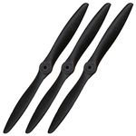 XOAR PJG 10x8 RC Airplane Propeller 10 Inch 2 Blade Nylon Prop for Fixed-Wing RC Planes (Pack of 3)