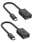 UGREEN Micro USB 2.0 OTG Cable On The Go Adapter Male Micro USB to Female USB for Galaxy S7 S6 Edge S4 S3, PS3 PS4 Controller, Android Windows Smartphone Tablets (2 Pack, Black)