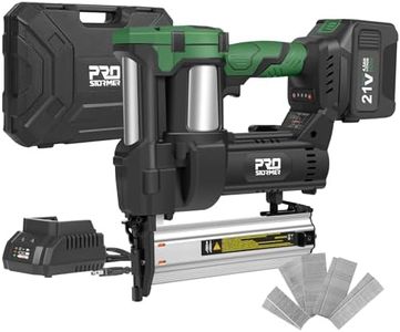 Prostormer 21V Max Cordless Nail Gun, Brushless Brad Nailer Kit with 4.5Ah Lithium-Ion Battery and Fast Charger, 18 Gauge Staple Gun for Woodworking, Home Renovation, Upholstery, DIY