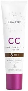 Lumene Color Correcting CC Cream - Lightweight Foundation - Medium Coverage - Redness Reducing Face Makeup for a Glowing Complexion - Vegan Formula + Suitable for All Skin Types - Rich (1 fl oz)