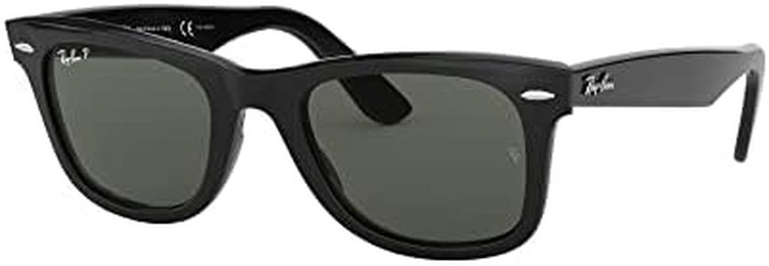 Ray-Ban WAYFARER - BLACK Frame CRYSTAL GREEN POLARIZED Lenses 54mm Polarized