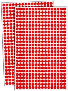 6000 Pack - 1/4" Small Dot Stickers Round Labels - Red