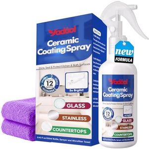 Home Ceramic Coating Spray Kit - Shine, Seal & Protect Kitchen & Bath Surfaces, High-Gloss, Repels Stains & Grime Effective - Great for Stainless Steel, Sinks, Countertops, Glass, and More