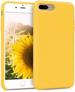 kwmobile Carcasa Compatible con Apple iPhone 7 Plus/iPhone 8 Plus Funda - Case TPU y Silicona antigolpes - Apto Carga inalámbrica - Amarillo chillón