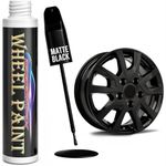 Matte Black Rim Touch Up Paint, Flat Black Wheel Paint Pen for Metal, Car Wheel Scratch Repair, Enamel Paint for Curb Rash, Universal Satin Matte Black for Rims(1 fl oz), Scratch Resistant, Covers 1