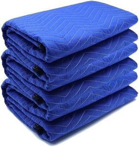 3 Pack Moving Blankets 40x72in Heavy Duty Padded Packing Blankets for Moving Shipping Protecting Furniture Professional Quilted Furniture Blankets for Moving Supplies