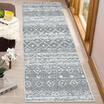 HEBE Boho Runner Rugs for Hallway Non Slip Hallway Runner Rug Washable Soft Bedroom Runner Rug Distressed Area Rugs Low Pile Bohemian Floor Carpet Runner for Hallway Entryway Bedroom Kitchen, 2x6 Ft