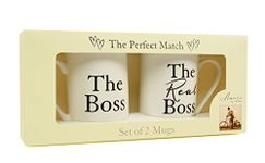 the Boss and the Real Boss Bone China Mugs Wedding