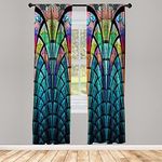 Ambesonne Abstract Window Curtains,