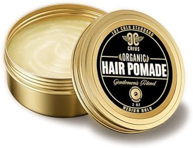 CRIUS COSMETICS Hair Pomade for Men - Certified Organic Pomade with Vegan Ingredients (Chronos And Creed), Natural Hair Balm for Strong Hold & Scalp Care (2 Fl Oz)